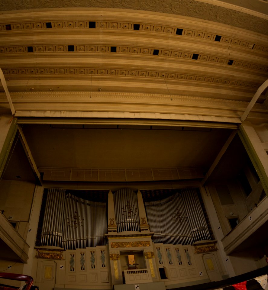 Decke vor der Konzertorgel, Stadthalle Görlitz