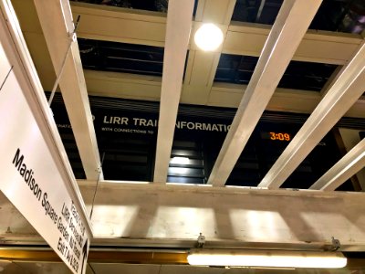 Defunct LIRR train board at Penn Station NY