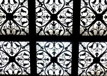 Decorative grille with 648 birds, by Samuel Yellin (1884-1940), 1927-1928, wrought iron - Morgan Library & Museum - New York City - DSC06795