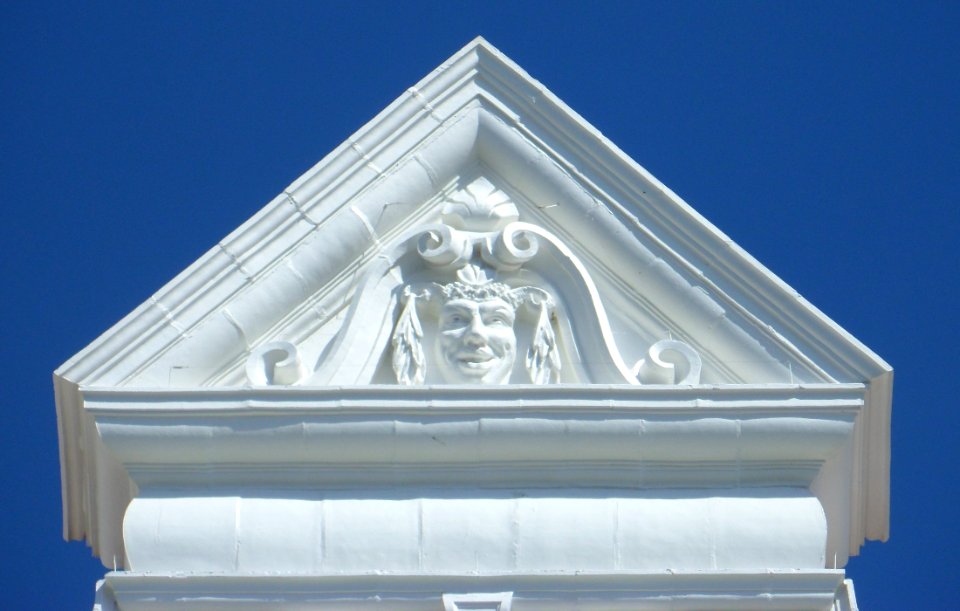 Decorative Gable at the former Belgrave Hotel, bottom of West Street, Brighton