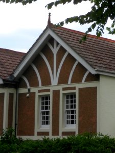 Decorative Gable on House at Southdown Avenue, Brighton (August 2013)