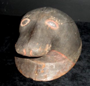 Decoy helmet, Koniag - Etholén collection, Museum of Cultures (Helsinki) - DSC04922