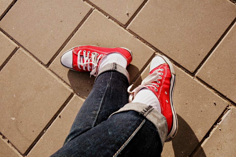 Sneakers body body part