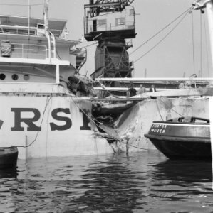 Deense bananenboot Vragoer Mausk in aanvaring met Italiaanse tanker Markgure, Bestanddeelnr 913-8068
