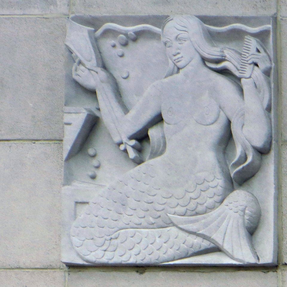 Decorative tile on Marks and Spencer