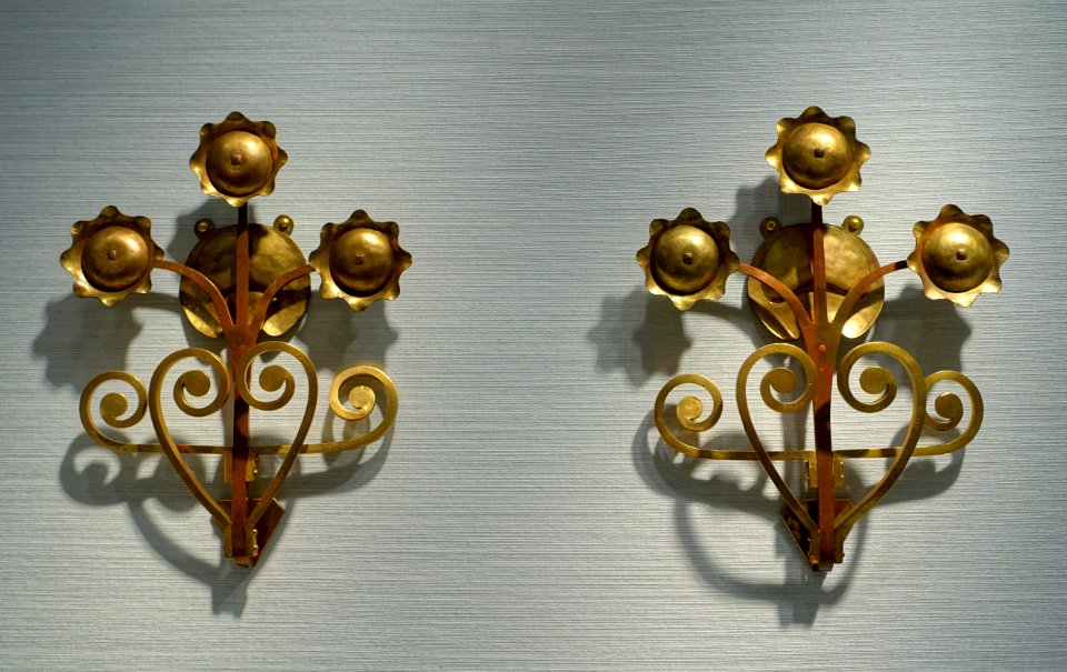 Decorations by Joseph Maria Olbrich, 1901, copper, brass sheet - Hessisches Landesmuseum Darmstadt - Darmstadt, Germany - DSC01002
