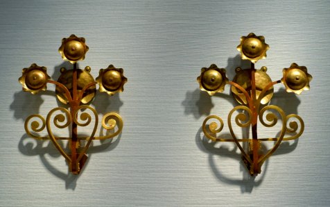 Decorations by Joseph Maria Olbrich, 1901, copper, brass sheet - Hessisches Landesmuseum Darmstadt - Darmstadt, Germany - DSC01002