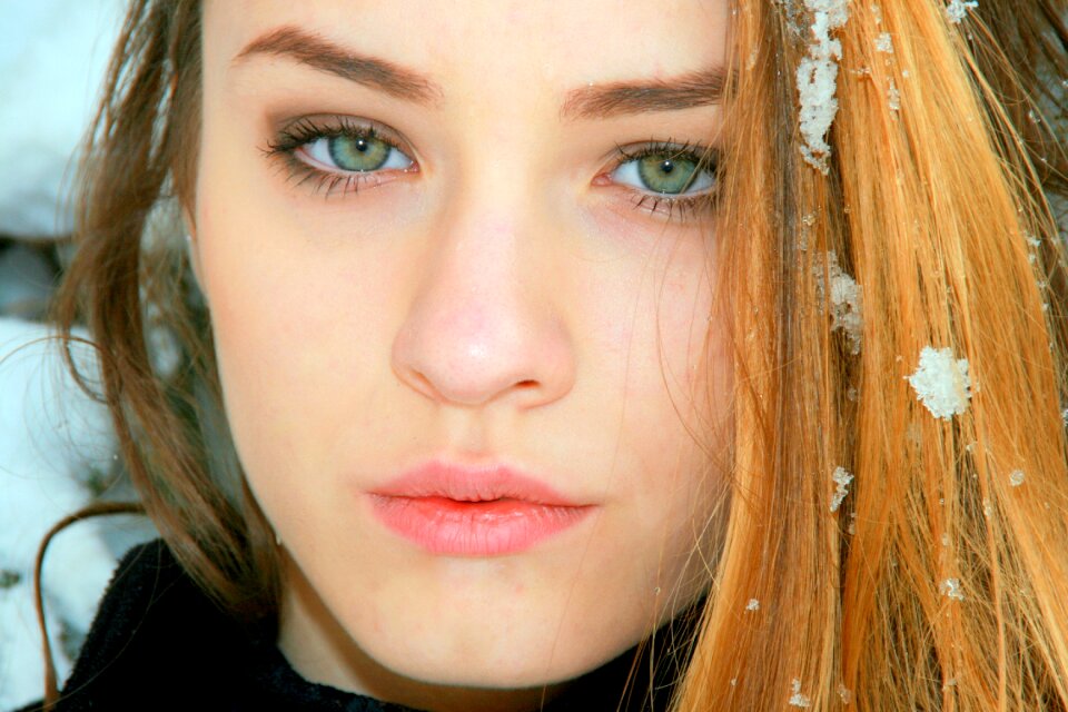 Portrait snow beauty