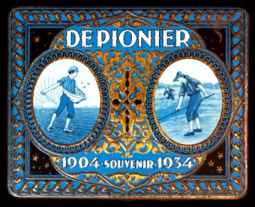 De Pionier 1904 Souvenir 1934 sigarenblikje
