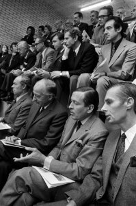 De prins (onderste rij, tweede van rechts) op de tribune, Bestanddeelnr 926-8158
