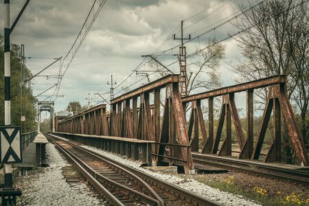 Rails railway railway bridge photo