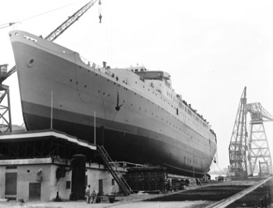 De Maasdam op helling scheepswerf Wilton Feijenoord, Bestanddeelnr 905-0365