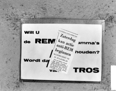 De REM geeft geen commentaar op anti-REM maatregelen (affiche), Bestanddeelnr 917-2263