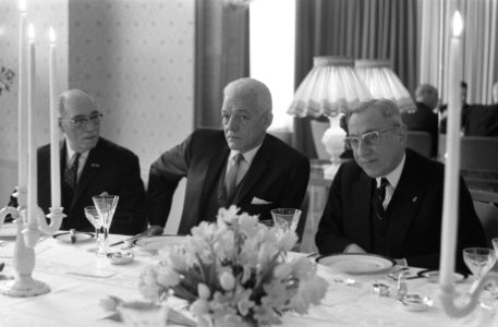 De regering bood de president van Dominicaanse Republiek lunch aan in Hotel de W, Bestanddeelnr 914-8195