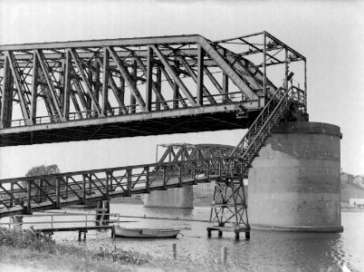 De staalconstructie van de Hembrug over het Noordzeekanaal, Bestanddeelnr 189-0474