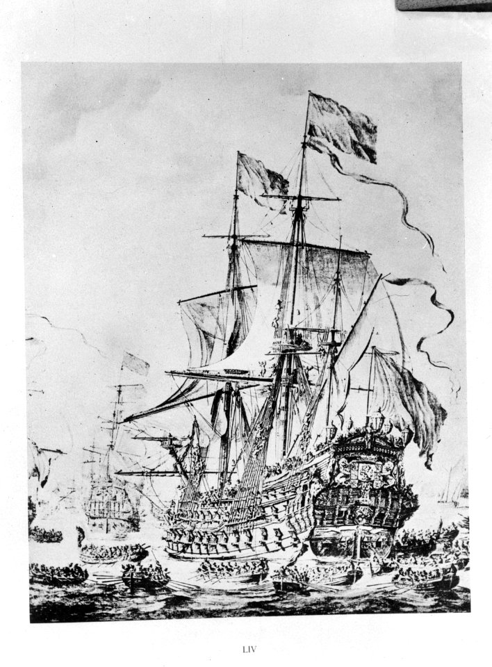 De Zeven Provinciën, pentekening van W. v.d. Velden in het Rijksmuseum in Amster, Bestanddeelnr 935-0798