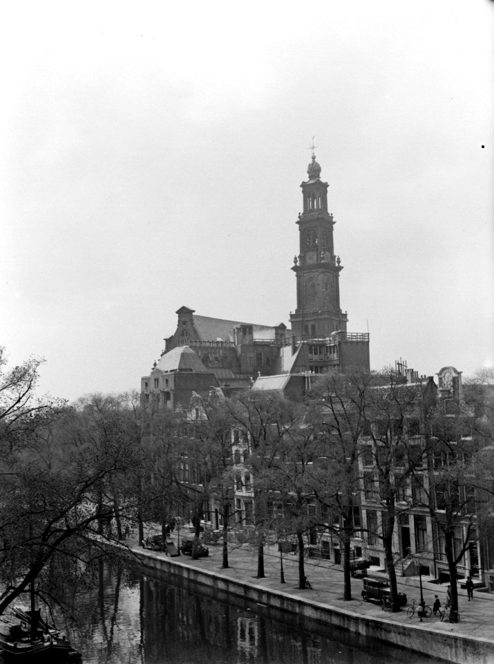De Westerkerk te Amsterdam met de Keizersgracht, Bestanddeelnr 189-1345