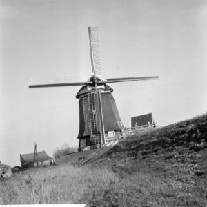 De Veenhuizer poldermolen te Heerhugowaard mevrouw Kleimeer, molenaarster, babb, Bestanddeelnr 918-5611