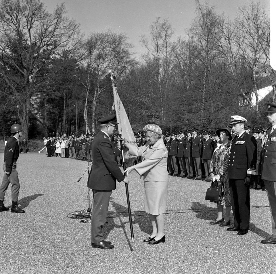 De uitreiking van het vaandel aan Ltkol J Kruik, Bestanddeelnr 930-2119