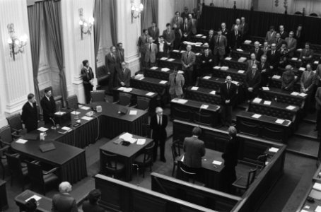 De Tweede Kamer herdenkt de overleden minister van Wetenschapsbeleid Rinus Peijn, Bestanddeelnr 930-1965