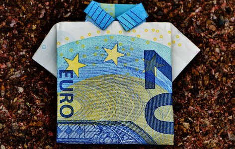 Folded gift money
