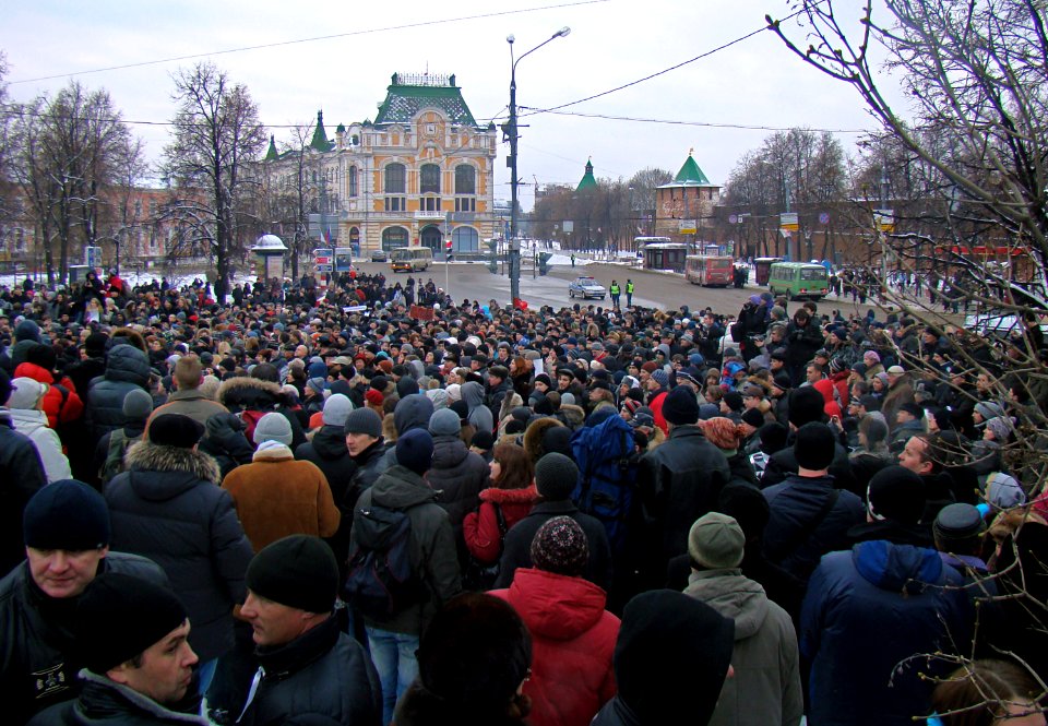 Demonstration during the 2011-2012 Russian protests in Nizhny Novgorod (10 December 2011)