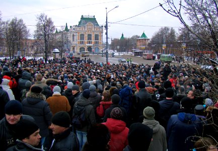 Demonstration during the 2011-2012 Russian protests in Nizhny Novgorod (10 December 2011)