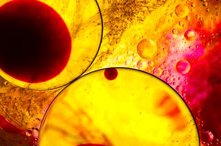 Macro water bubbles circle