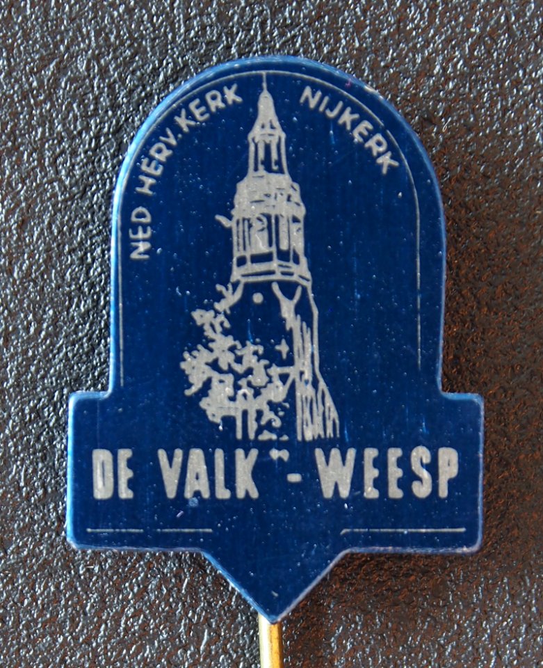 De Valk Weesp, Ned Herv Kerk Nijkerk, reclamespeldje