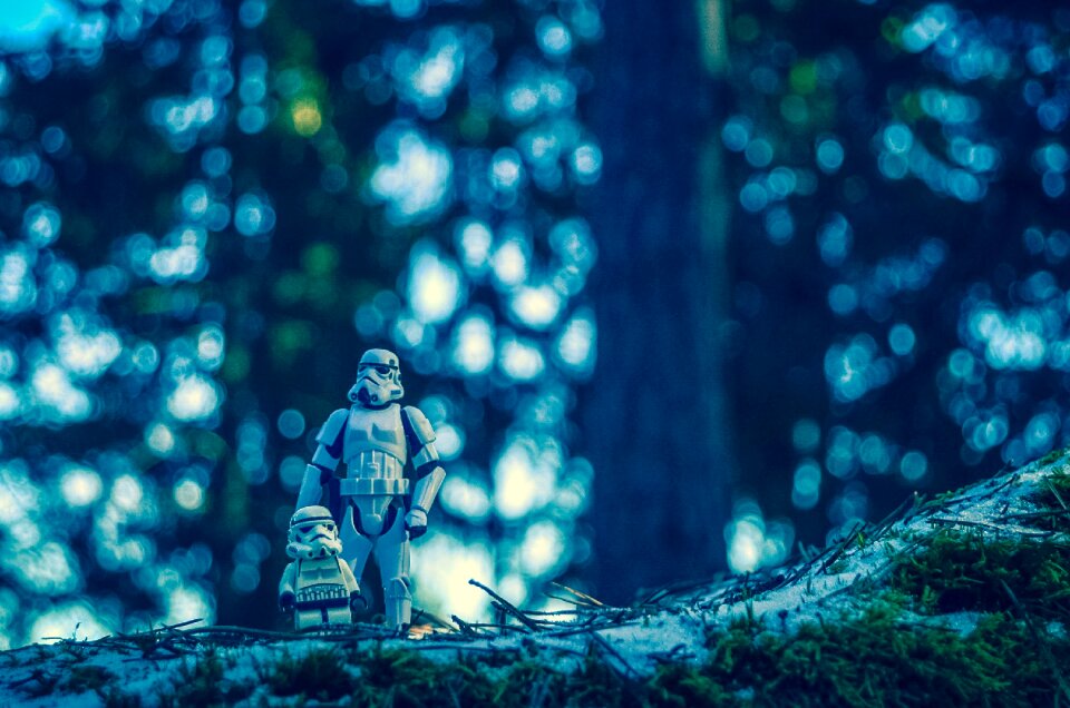 Lego action figure forest