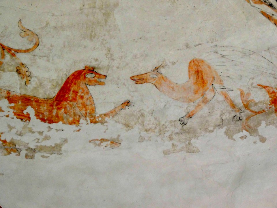 Den Andel kerk gewelfsschildering dieren