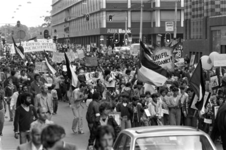 Demonstratie tegen oorlog in Libanon, Amsterdam diversen, Bestanddeelnr 932-2088