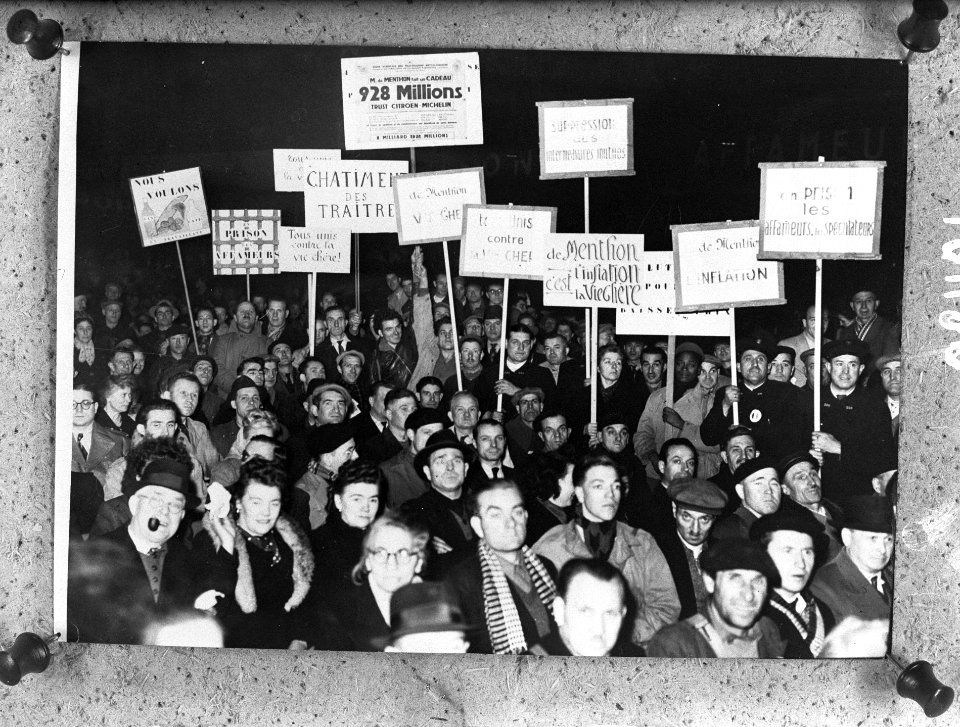 Demonstratie tegen hoge prijzen Parijs, Bestanddeelnr 901-9480