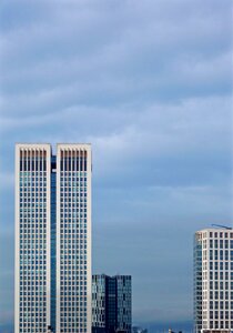 Building skyscrapers mirroring photo