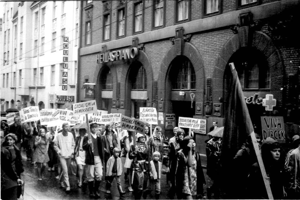 Demonstration against the invasion of Czechoslovakia in 1968, Helsinki 01