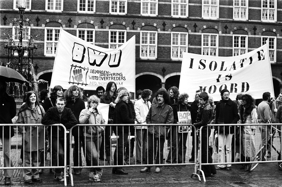 Demonstratie tegen problemen in gevangenissen Den Haag, Bestanddeelnr 929-6650