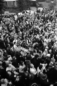 Demonstratieve bijeenkomst bij Joods Cultureel Centrum in Amsterdam, Bestanddeelnr 926-7328
