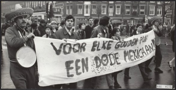 Demonstratie tegen het houden van de Olympische Spelen, Bestanddeelnr 044-0775