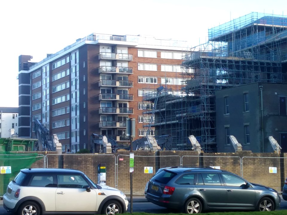 Demolition of North Wing of King's House, Queen's Gardens, Hove (1 March 2020) (2)