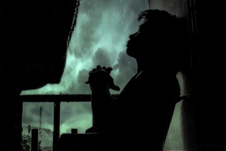 The solitude silhouette i pray