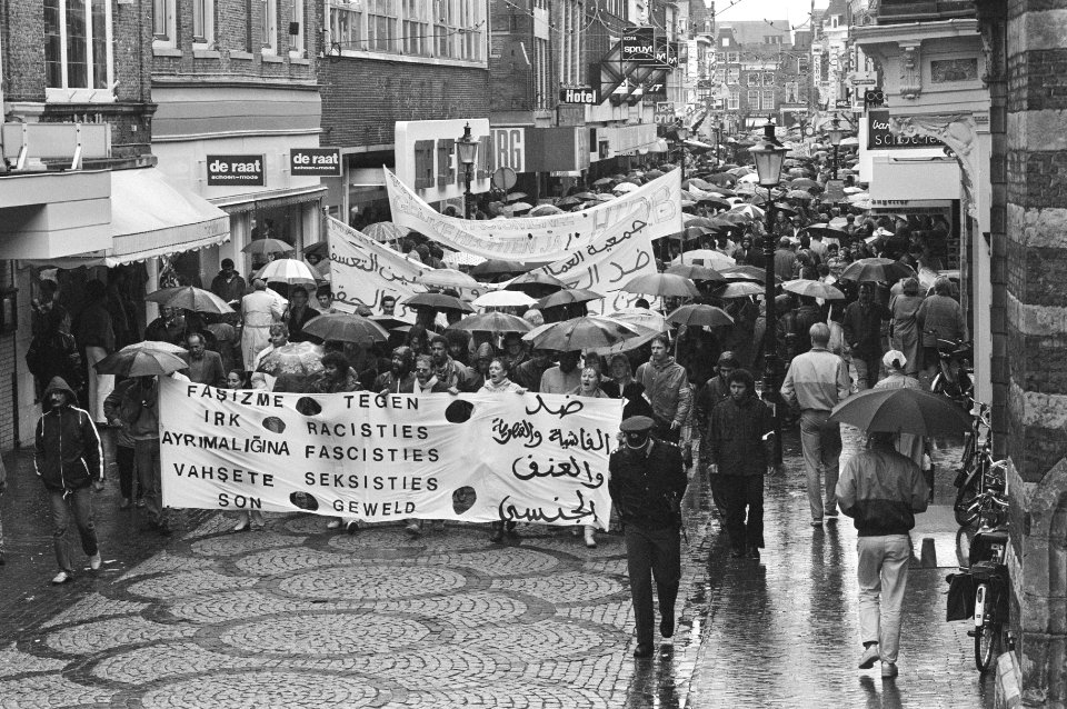 Demonstratie tegen facistisch geweld in Alkmaar, Bestanddeelnr 933-6809