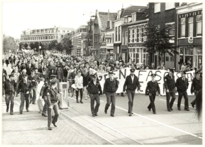 Demonstratie tegen het opkomend racisme. NL-HlmNHA 54020689