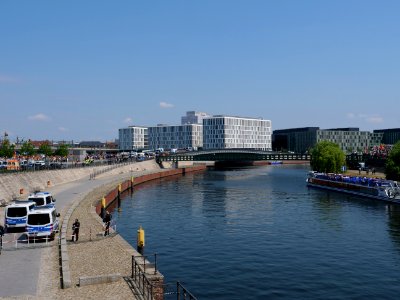 Demonstration against a Demonstration of the AfD party in Berlin at 27 May 2018 10