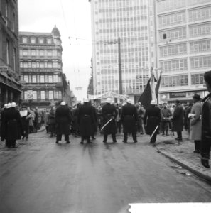 Demonstraties in Luik tegen de Eenheidswet, Rijkswacht in Luik, Bestanddeelnr 911-9346