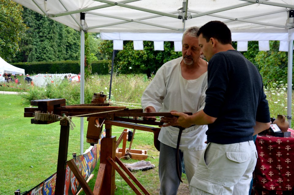 Demonstrating archery, Arundel Castle