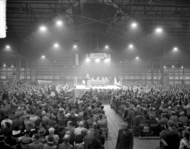 Demonstratieve meeting voor Hongarije in Riviera Hal Rotterdam, Bestanddeelnr 908-1295