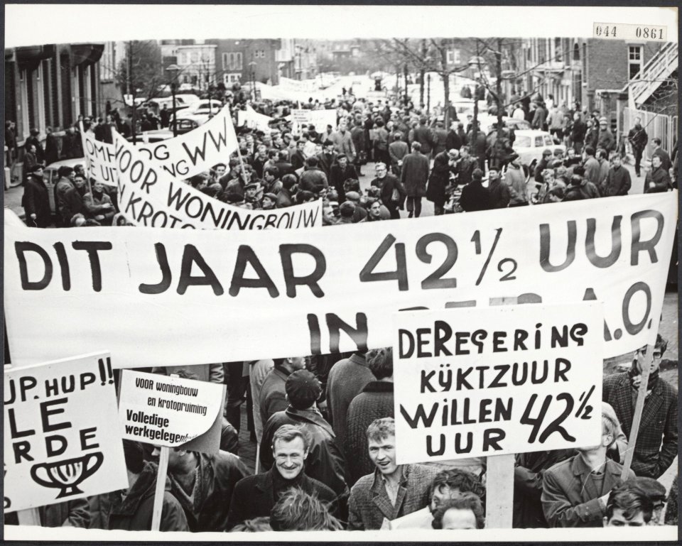 Demonstraties, arbeiders, loon, Bestanddeelnr 044-0861