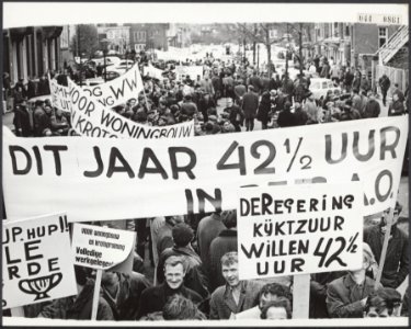 Demonstraties, arbeiders, loon, Bestanddeelnr 044-0861
