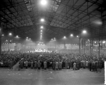 Demonstratieve meeting voor Hongarije in de Riviera Hal Rotterdam, Bestanddeelnr 908-1292
