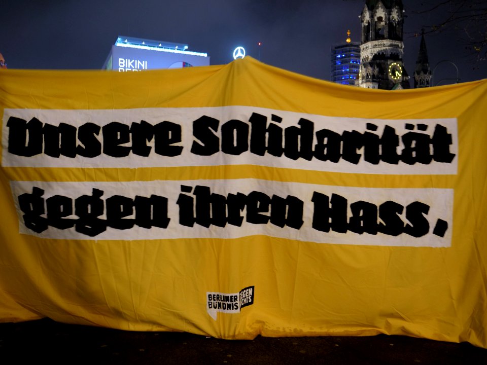 Demonstration against hate racism and surveillance in Berlin 03